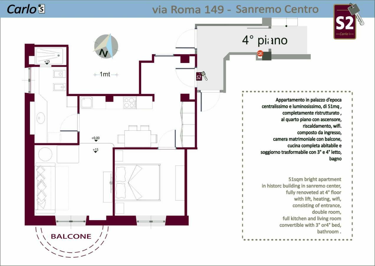 Carlos Bcs2 - Sanremo Center Suite - Екстериор снимка